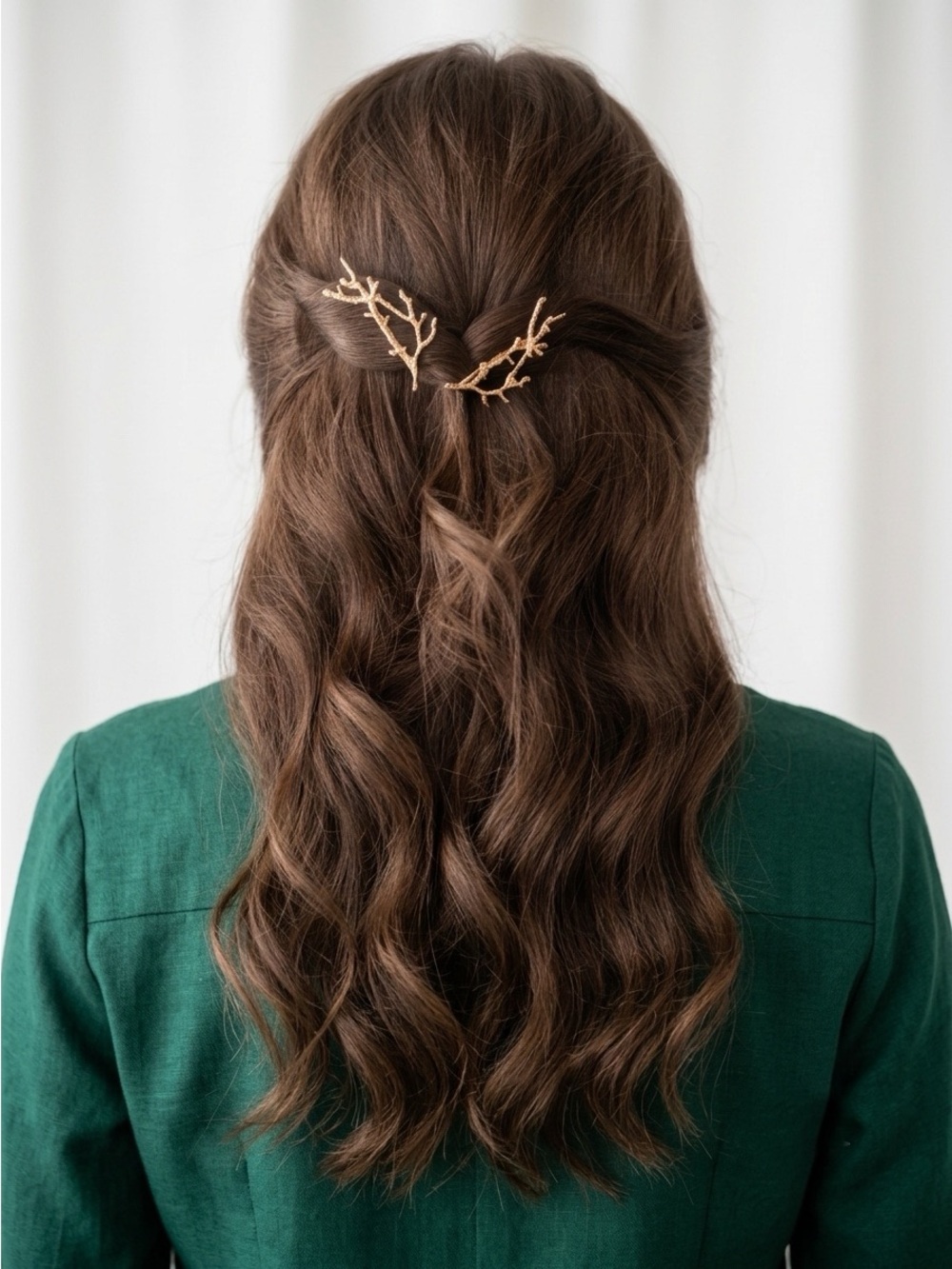 🍒3/$30 New ModCloth Gold Branch Hair Barrettes (Set of 2)